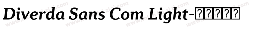 Diverda Sans Com Light字体转换